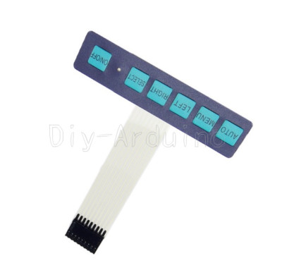 1x6 Matrix Array 6 Key Membrane Switch Keypad Keyboard 1*6 Keys with LED New