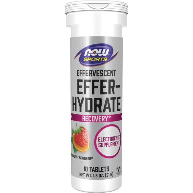 NOW Foods Effer-Hydrate - Апельсиновая клубника 10 таблеток 1890₽
