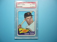 1965 TOPPS MLB BASEBALL CARD #103 HARVEY KUENN PSA 8 NM/MINT SHARP!! GL