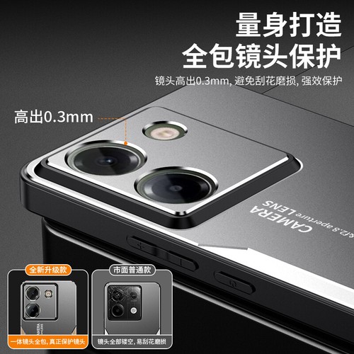 For Xiaomi Poco M7 Pro 5G, Phone Case Shockproof Metal Aluminum Soft Side Cover - 第 6/15 張圖片