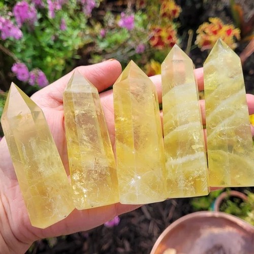 Yellow Citrine Quartz Tower-Natural Citrine Crystal Obelisks Wand-Single Minaral - Picture 9 of 11