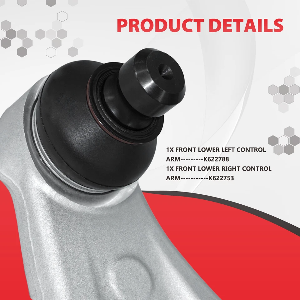 Braço de controle inferior dianteiro 2 peças junta esférica para 2012-2018 Focus 2013-2018 Ford C-Max - Imagem 4 de 4