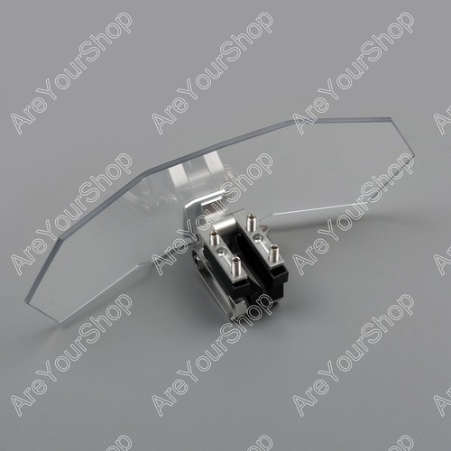 Universal Motorcycle motobike Windshield Windscreen Transparent Spoiler Shield - Picture 3 of 4