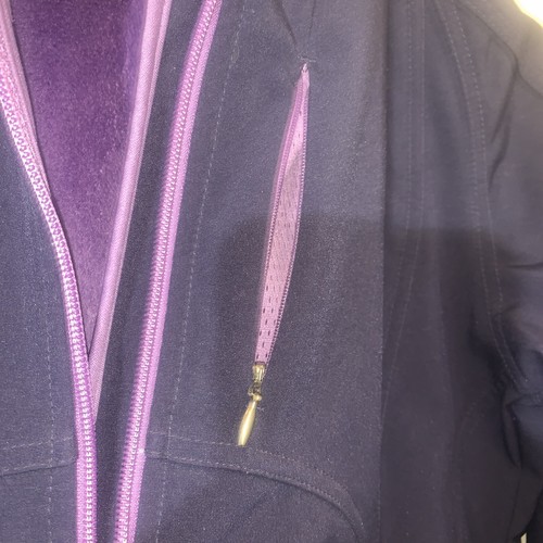 DOUBLE DIAMOND Jacket Womens Size Small Purple Soft Shell Fleece Lined Zip - Picture 4 of 11