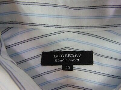 Burberry Black Label Shirt | French cuffs | White Blue | 40