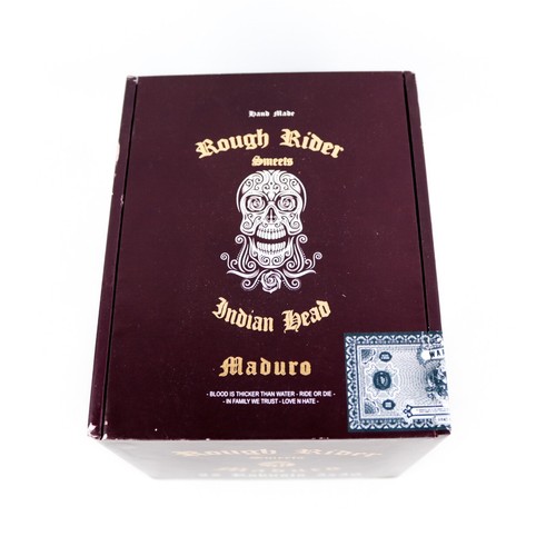 Caja de cigarros de madera vacía Rough Rider Robusto Maduro 5,5" x 4,5" x 4,25" - Imagen 10 de 12