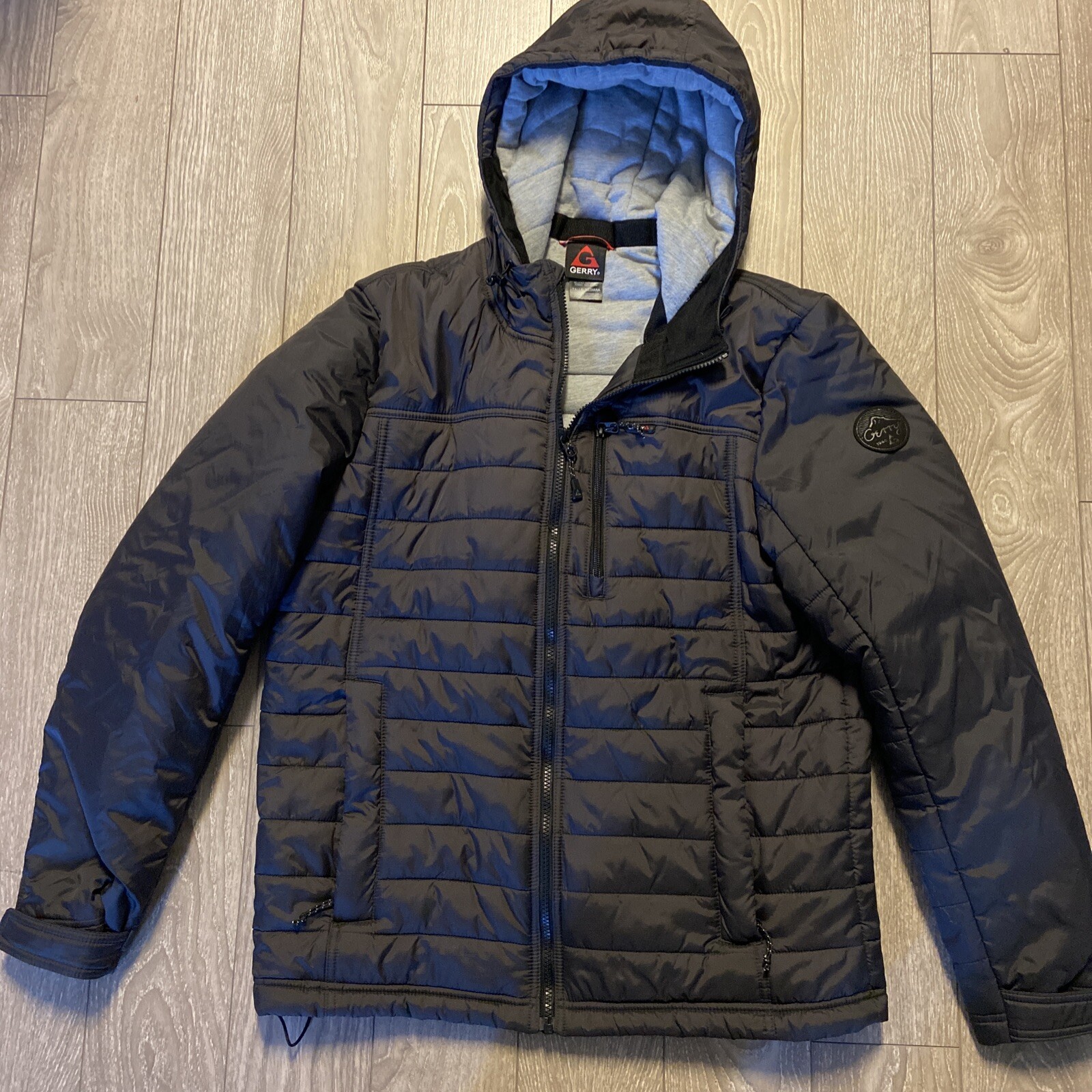 GERRY mens Lined puffer jacket hooded zip parka warm … Gem