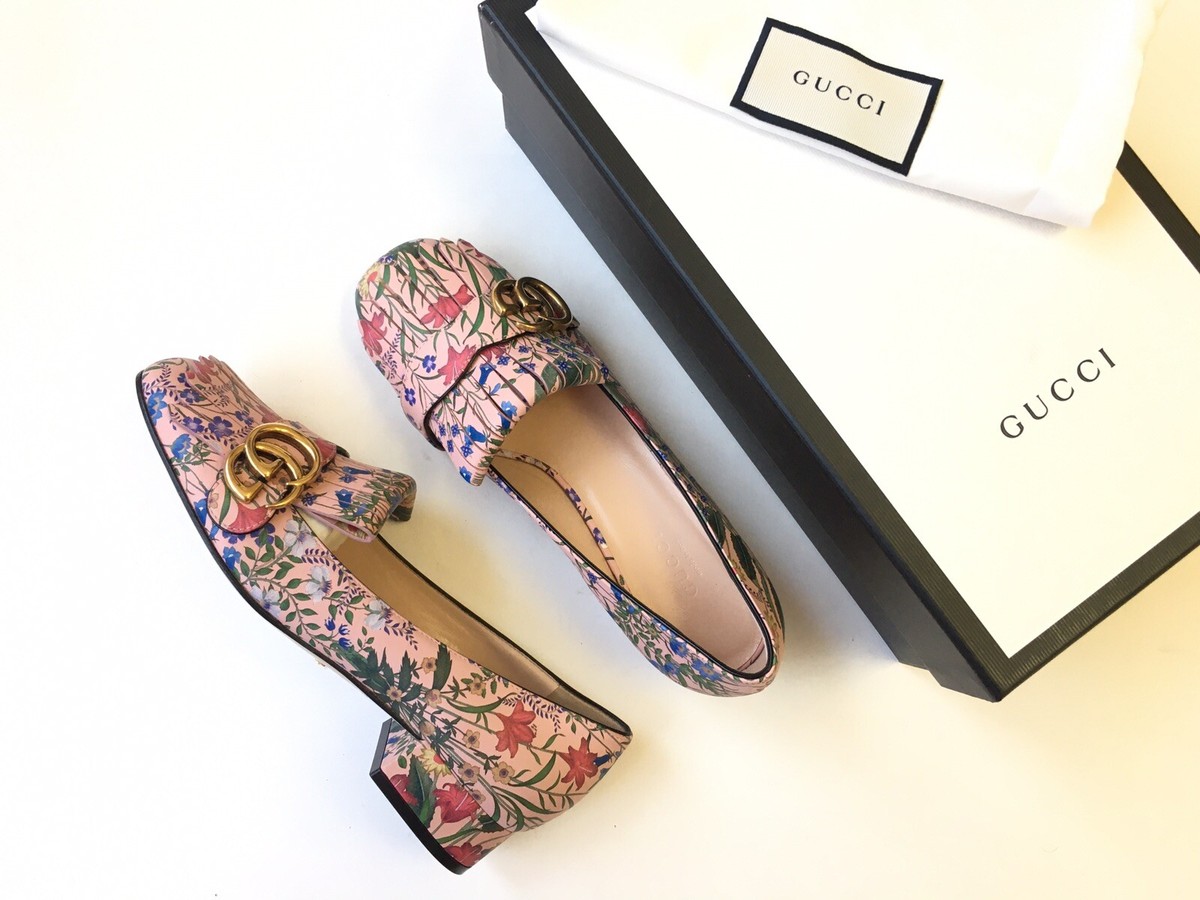 GUCCI ピンクページュ　パンプス　37 24cm GUCCI Women's Bamboo High Heel GG Logo Leather Pumps Pink EU