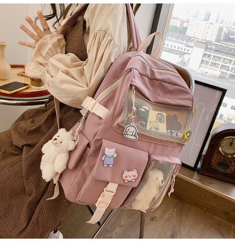 Large Girl Teens Cute Student kawaii Backpack Cartoon College School Bag Women - Picture 23 of 51