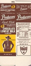 HOPALONG CASSIDY GROUP OF 4 VINTAGE NEVER-USED PRODUCERS MILK CARTONS