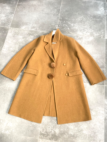 Womens ERMANNO SCERVINO MOHAIR REAL FUR Italian Trench Coat Jacket IT 44 UK 12 M - Picture 6 of 24