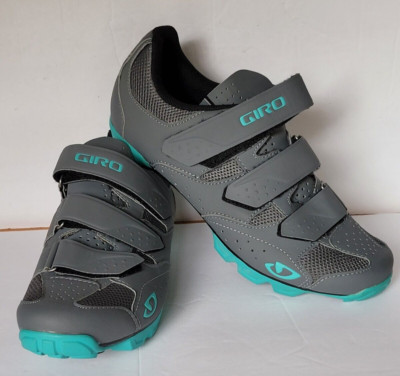 GIRO Riela RII R2 Cycling Shoes Gray/Teal Women US 10 (42) 
