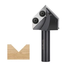 V Groove CNC Router Bit 1/2" Shank 90 Degree Carbide Inserts for Woodworking