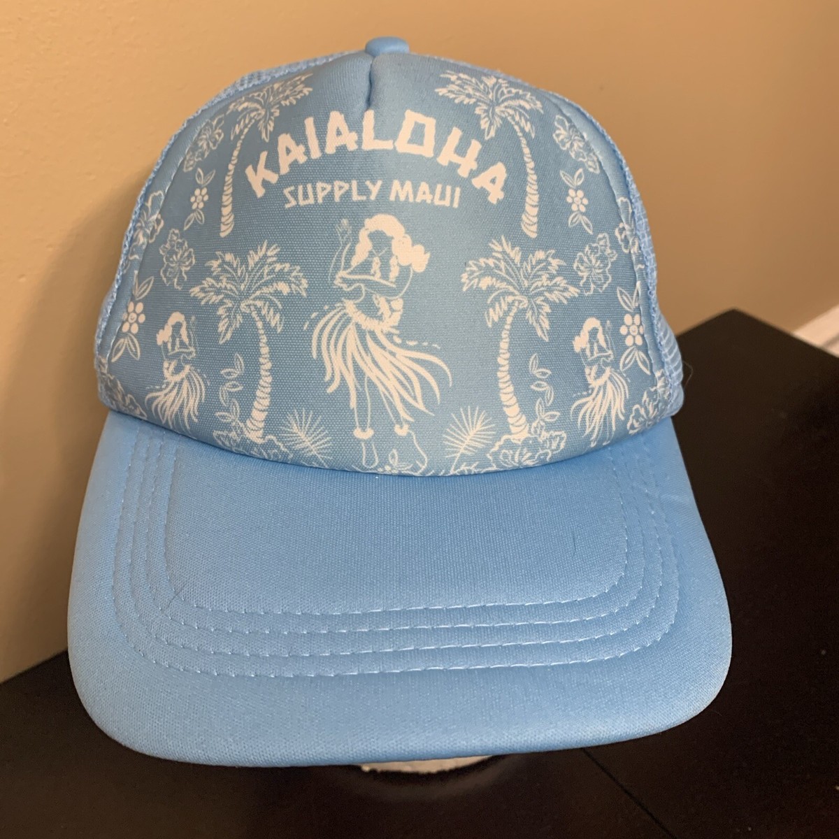 KAI-ALOHA SUPPLY Blue MAUI HAWAII TRUCKER HAT Summer Beach