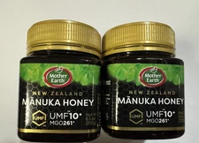 2 PACK Mother Earth New Zealand Manuka Honey UMF 10+ 8.8oz each X 2 Jars EXP2029
