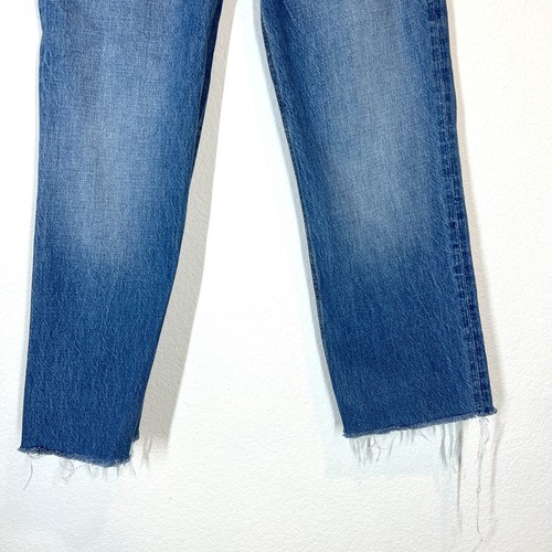 Rag And Bone Alex High Rise Straight Leg Jeans 27 Distressed Button Fly Raw Hem - 第 9/10 張圖片