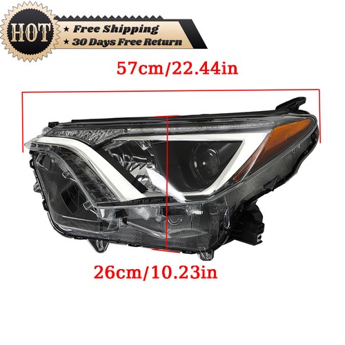 Silscvtt Left+Right Headlight For 2016-2018 Toyota Rav4 Tube Bar Halogen Lamp - Foto 17 di 18