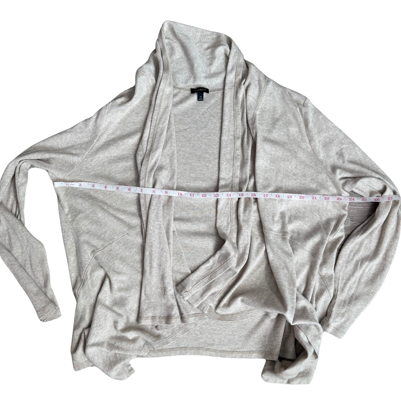 Talbots Neutral Open Cardigan XL Basic Essentials… - image 8
