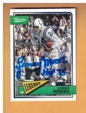 Lenny Moore AUTOGRAPHED 2018 Classics Red Back #160 253/299 BALTIMORE COLTS 