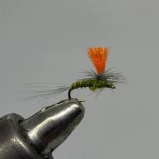 One Dozen (12) - Hi-Vis Parachute Blue Winged Olive - Dry Fly