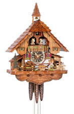 Blickfang Original Schwarzwald Kuckucksuhr Große Wanduhr Holz Kunsthandwerk, Neu