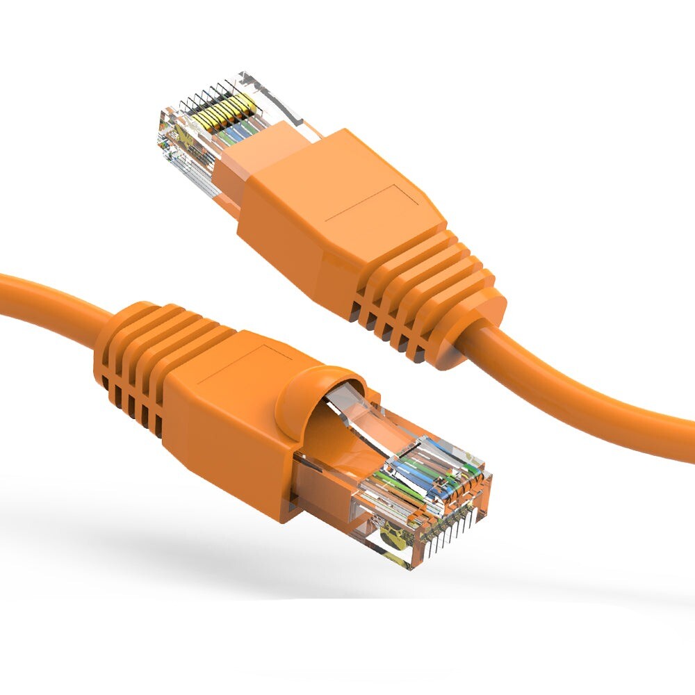 4Ft CAT6A UTP Booted Ethernet Cable in Orange for High-Speed Networking