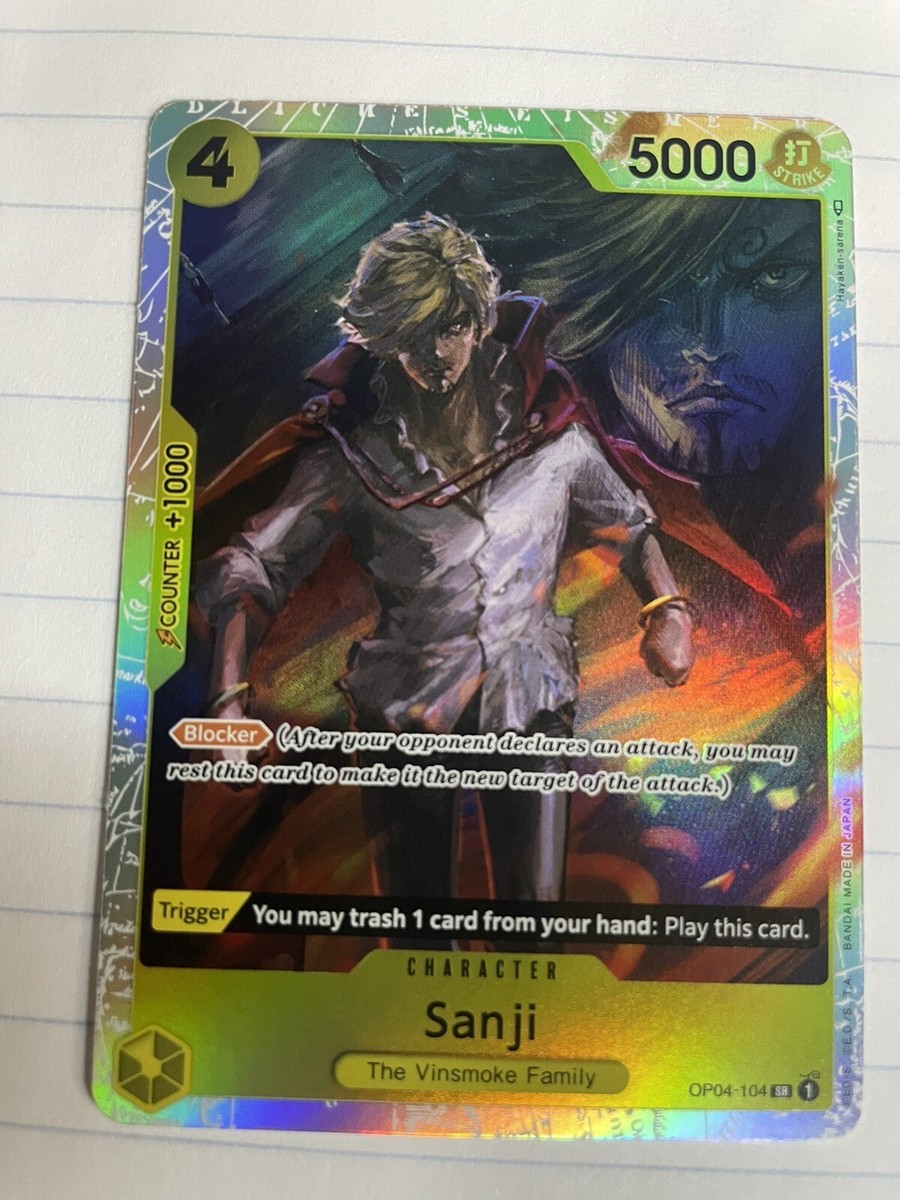 One Piece Card Game Sanji OP04-104 SR English | eBay