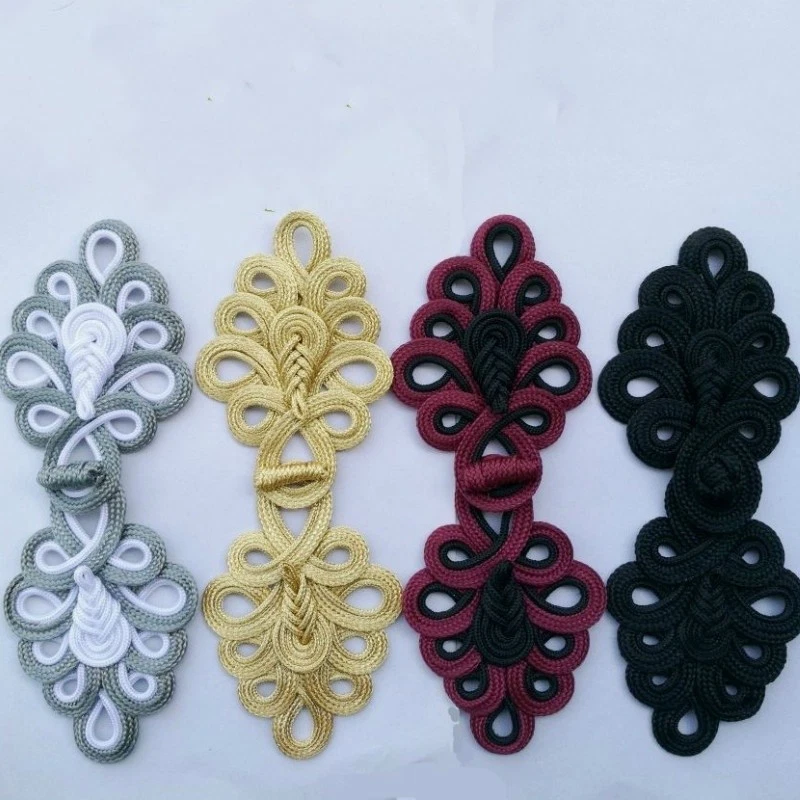 1 Pair Large Chinese Frogs Fasteners Closure Button Knots DIY 8*3 Inches Vinatge - Image 2 of 4