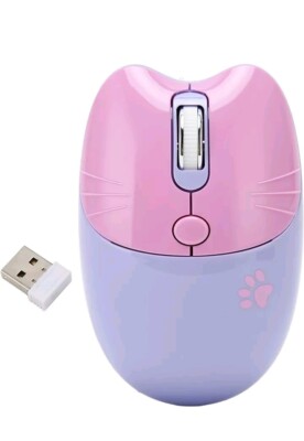 Geezer Purple And Pink Wireless Mouse M3 Model