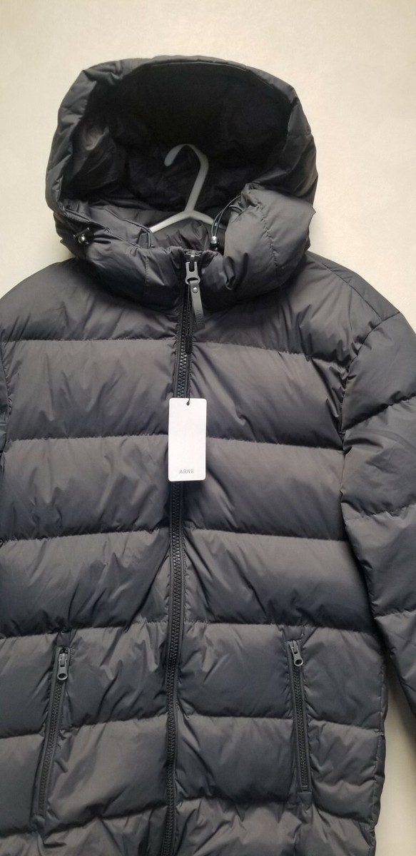 ARNE MID LENGTH DOWN PADDED JACKET GREY, SIZE XS ,NEW ##(Z