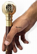 Wooden Walking Stick Diving Head Handle 3- Fold Cane Walking Stick Best for Gift