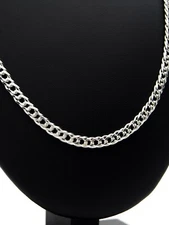 Golden Cykas Metal 925 Sterling Silver Unisex Handheld 20'' Neack Rombo chain