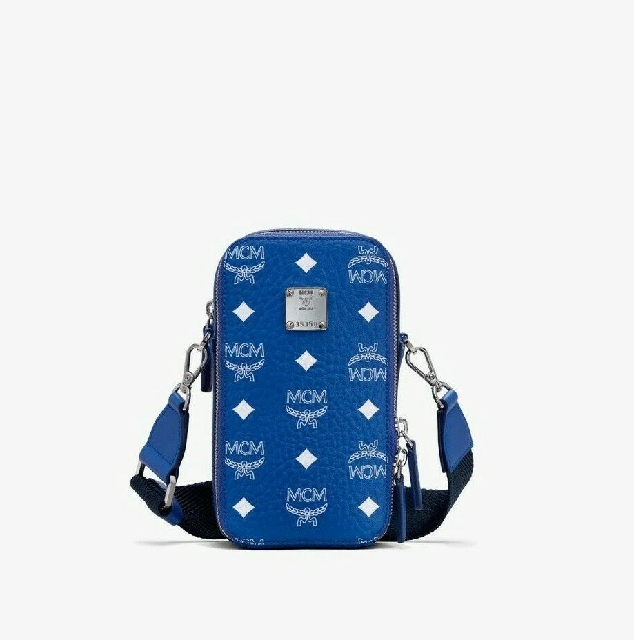 $575 MCM N/S Crossbody Camera Bag in Visetos Original Blue White  MWRASVI02H1001 | eBay