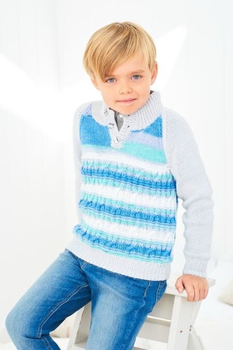 Stylecraft 9637 SWEATER & CARDIGAN Baby/Child Knitting Pattern DK 6mth-7 Years - Picture 4 of 4