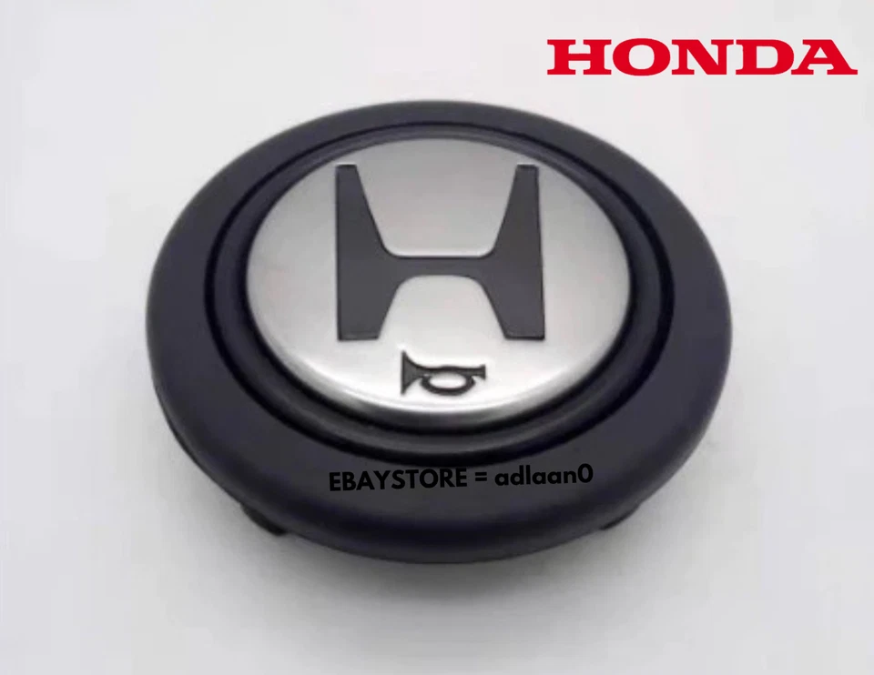 JDM Honda Acura NSX EG6 EK9 DC2 Black Horn Button Momo Steering Wheel - Image 3 of 4