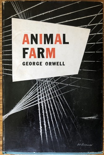 1946 GEORGE ORWELL ANIMAL FARM HARCOURT BRACE BOOK CLUB EDITION DJ & NEWSLETTER