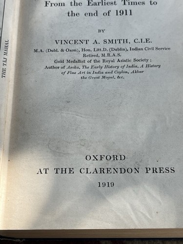 The Oxford History Of India By Vincent A. Smith. 1919 H/C Book - 第 10/10 張圖片