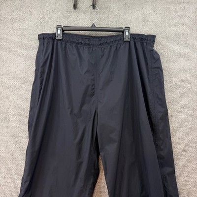 L.L.Bean Rain Pants Mens XL Black Waterproof Ripstop Hiking Outdoor Adjustable