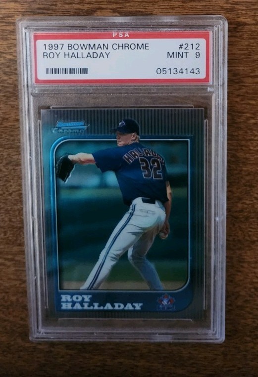 1997 Bowman Chrome Roy Halladay PSA 9 Mint #212 RC Rookie