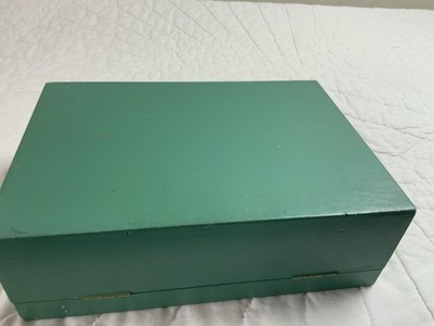 Vintage Farrington Jewelry Box, Green, Rectangle, Compartments