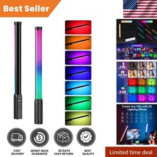 Portable 50cm RGB LED Video Light Wand with Rechargeable Battery - 2500K-9000K