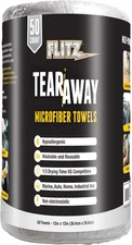 Tear Away Microfiber Towel Roll (50 Sheets) - Usa-Made 12" X 12" Cloth Paper Tow