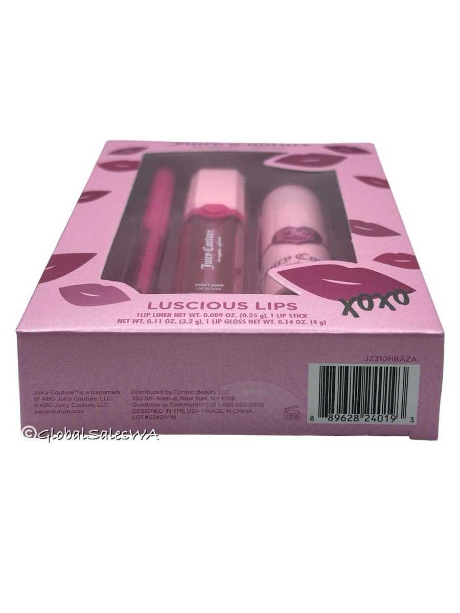 Juicy Couture Luscious Lips 3-Pc Set Velvet Lip Liner Lipstick