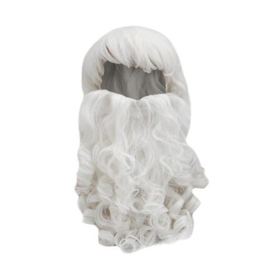 Weihnachtsmann Perücke und Bart Set für Weihnachten Santa Cosplay Perücke für Karneval Requisiten