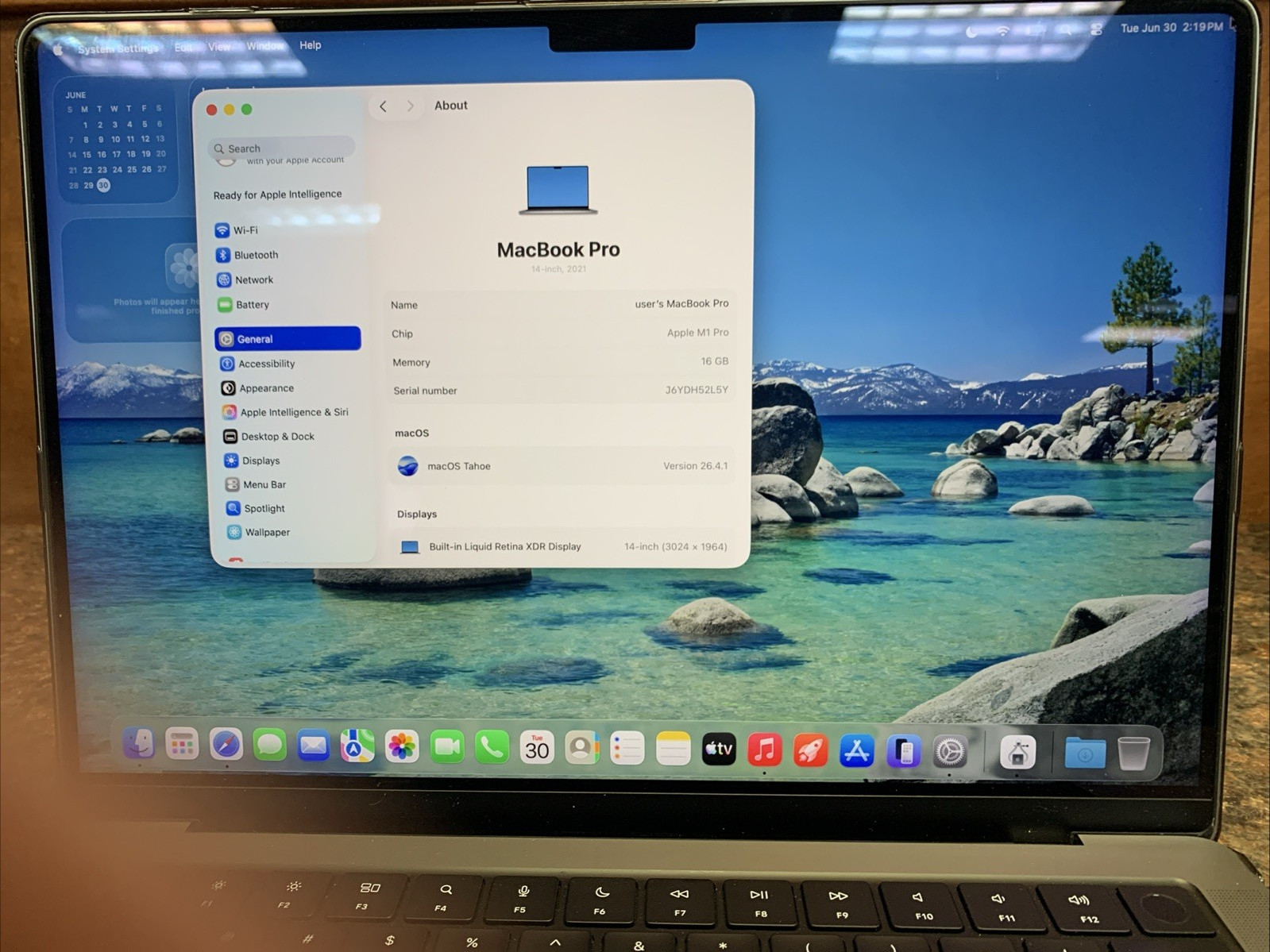 2021 Apple MacBook Pro 14" M1 Pro   3.2GHz 16GB RAM 512GB SSD A2442 (floor)