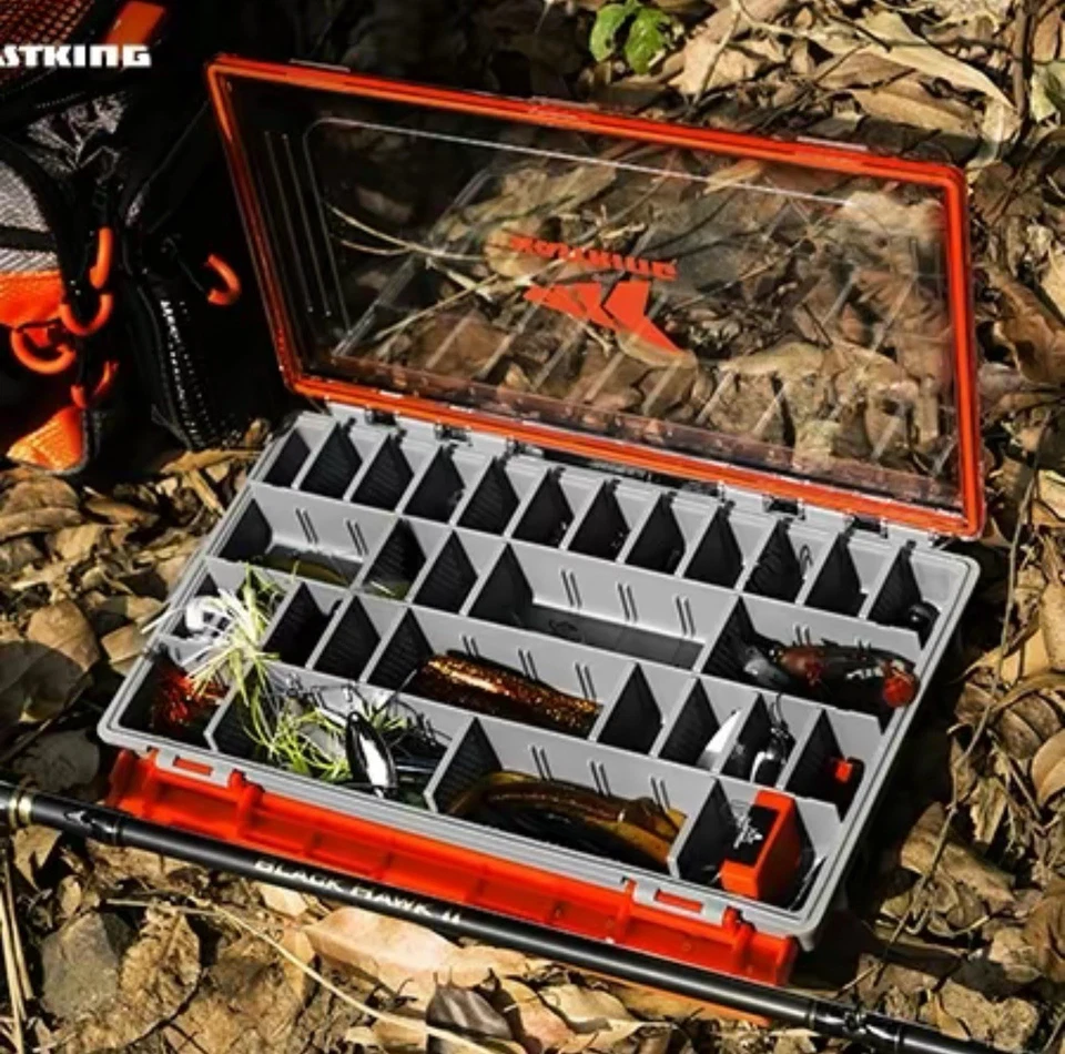 Caja de Aparejos de Pesca Caja de Herramientas Compartimentos de Almacenamiento Portátil Ajustable Utilidad Foto 4 de 4
