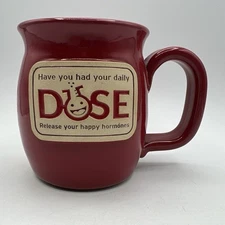 Art Pottery Happy Hormone Daily Dose Skateboard Mug Stoneware Red Sunset Hill