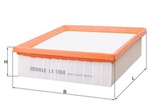 Air filter Mahle LX 1968 for Opel