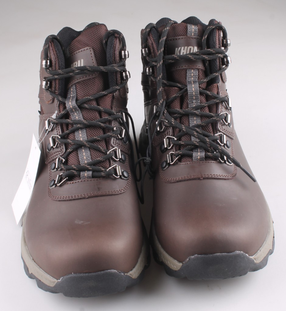 Men's Khombu Kenny Waterproof Hiking Boots Size 10 Brown Leather image 3