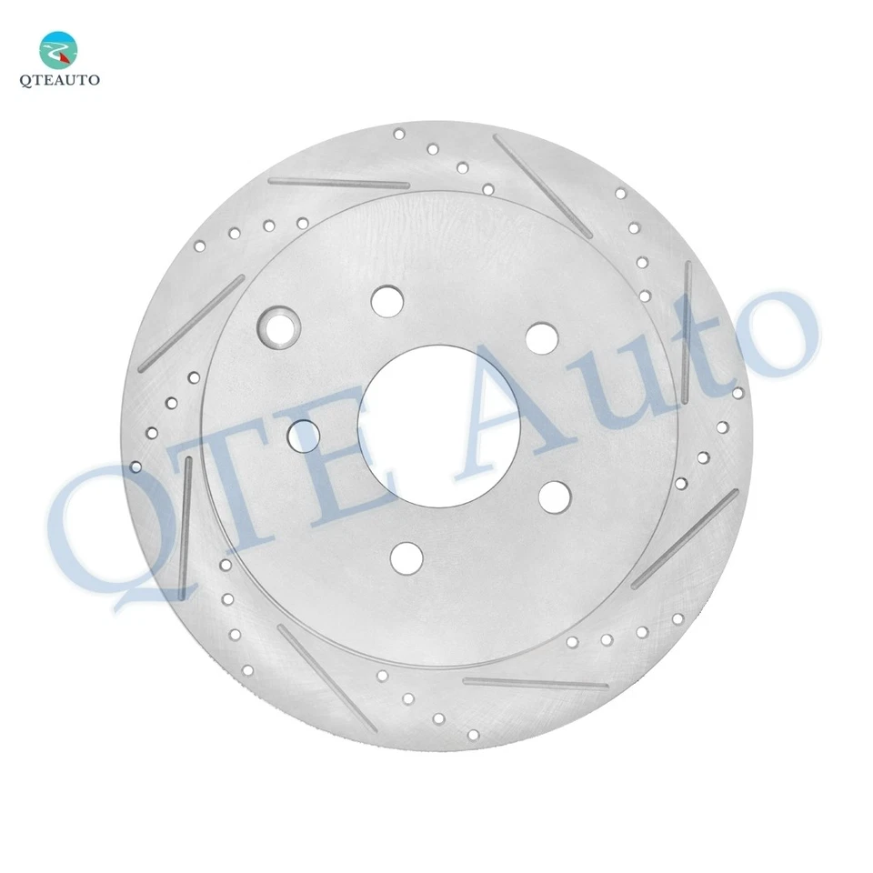 Rotores de freno de disco ranurados perforados traseros de 308 mm para Infiniti Q70L 2015-2019 Foto 3 de 4